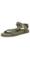 Tory Burch Mellow Trail Sandals Deep Olive/gold In Green