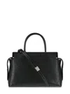 Tory Burch Mercer Distressed Satchel With Textured Leather In Black