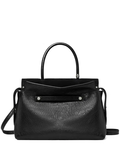 Tory Burch Mercer Distressed Tote Bag In Black