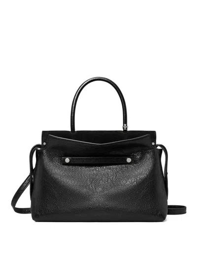 Tory Burch Mercer Tote Bag With Lived-in Effect In Black