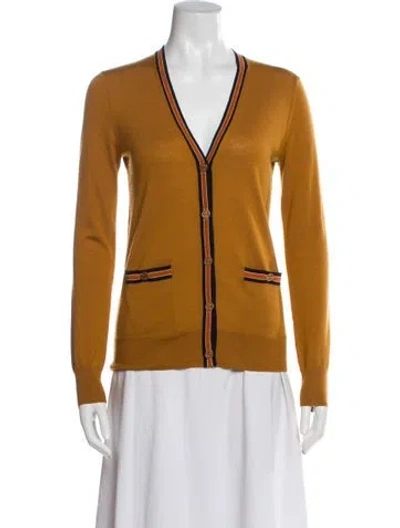Pre-owned Tory Burch Merino Wool Blazer In Brown
