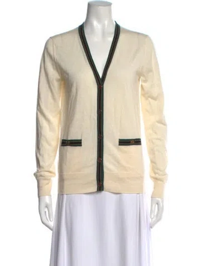 Pre-owned Tory Burch Merino Wool Colorblock Pattern Sweater In Multi