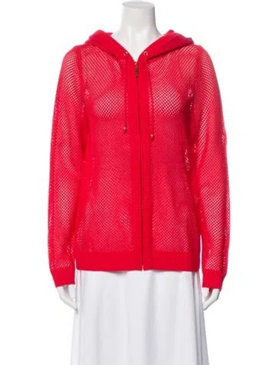 Pre-owned Tory Burch Merino Wool Crew Neck Sweater In Orange