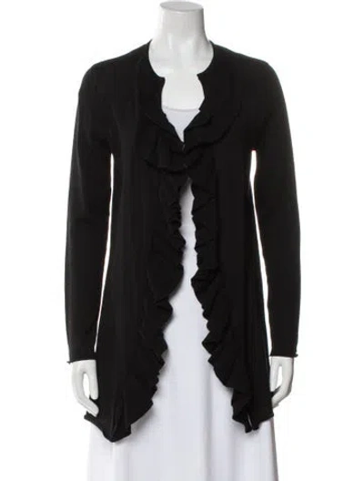 Pre-owned Tory Burch Merino Wool Jacket In Black