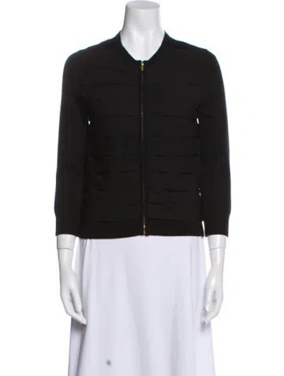 Pre-owned Tory Burch Merino Wool Jacket In Black