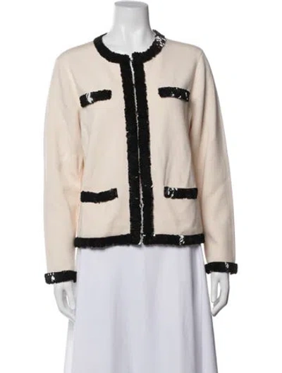 Pre-owned Tory Burch Merino Wool Jacket In Neutral