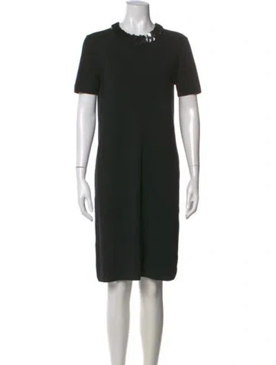 Pre-owned Tory Burch Merino Wool Knee-length Dress In Multi