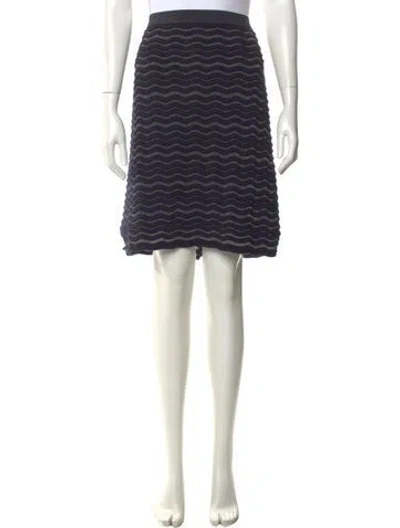 Pre-owned Tory Burch Merino Wool Knee-length Skirt In Multi