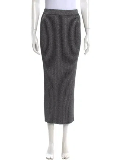 Pre-owned Tory Burch Merino Wool Midi Length Skirt In Multi