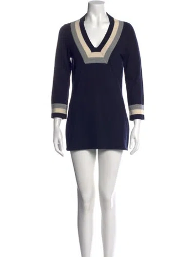Pre-owned Tory Burch Merino Wool Mini Dress