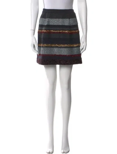 Pre-owned Tory Burch Merino Wool Mini Skirt