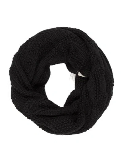 Pre-owned Tory Burch Merino Wool Scarf In Black