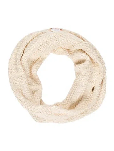 Pre-owned Tory Burch Merino Wool Scarf In Neutrals