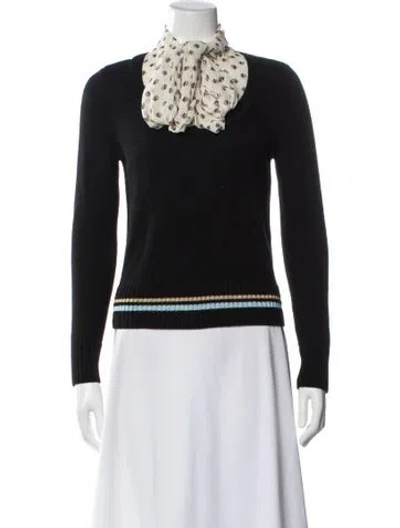 Pre-owned Tory Burch Merino Wool Striped Sweater In Multi