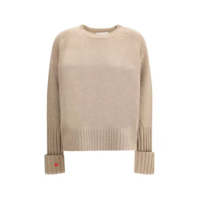 Tory Burch Merino Wool Sweater In Neutral