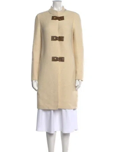 Pre-owned Tory Burch Merino Wool Sweater In Neutrals