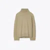 Tory Burch Merino Wool Turtleneck Sweater In Brown