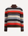 Tory Burch Merino Wool Turtleneck Sweater In Multi
