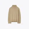 Tory Burch Merino Wool Turtleneck Sweater In Neutral