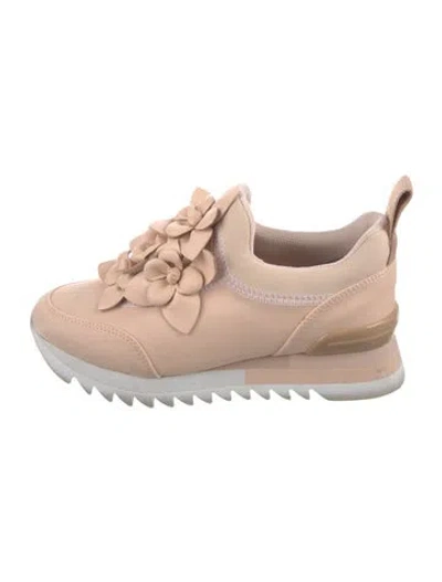 Pre-owned Tory Burch Mesh Accents Sneakers In Pink