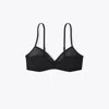 Tory Burch Mesh Bikini Top In Black/black