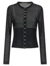 Tory Burch Mesh Cardigan Sweaters And Cardigans Black