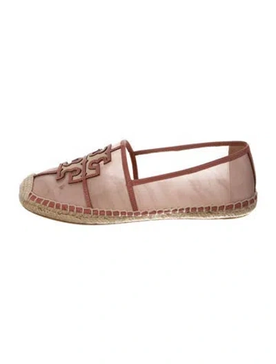 Pre-owned Tory Burch Mesh Colorblock Pattern Espadrilles In Pink