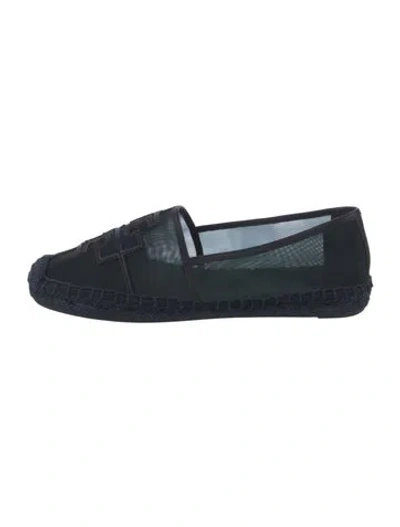 Pre-owned Tory Burch Mesh Espadrilles In Blue