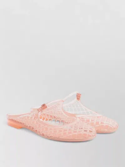 Tory Burch Mesh Mary Jane Rubber Ballet Flats In Neutral