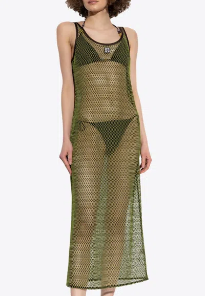 Tory Burch Mesh Midi Cover-up Dress In Green