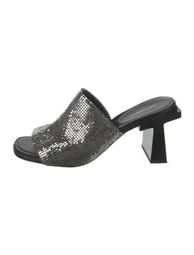 Pre-owned Tory Burch Mesh Slides In Multi