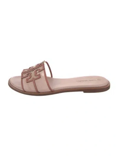 Pre-owned Tory Burch Mesh Slides In Pink