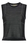 Tory Burch Mesh Top In Black