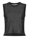 Tory Burch Mesh-panel Sleeveless Top In Black
