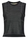 Tory Burch Mesh Top In Black