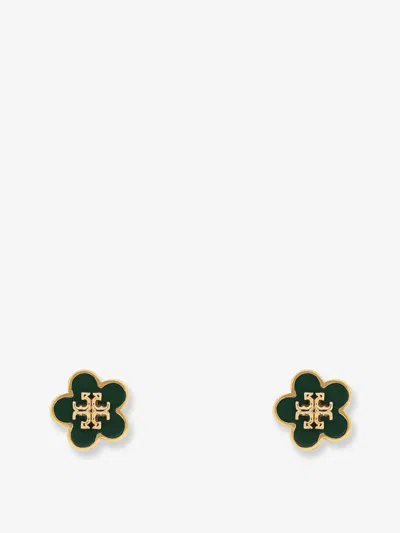 Tory Burch Metal Earrings In Green
