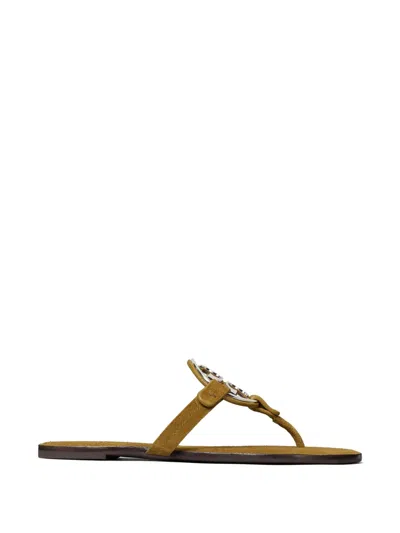 Tory Burch Metal Miller Sandals In Green
