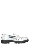 Tory Burch Metallic Slip-on Loafers With Blunt Toe
