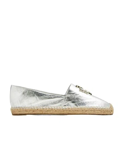 Tory Burch Metallic-effect Espadrilles In White