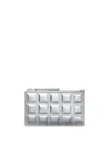 Tory Burch Metallic-finish Wallet In Silver