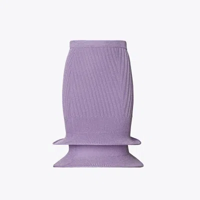 Tory Burch Metallic Hoop Skirt In Purple