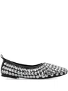 Tory Burch Metallic-studded Leather Pumps