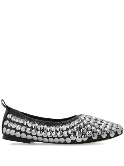 Tory Burch Metallic-studded Leather Pumps