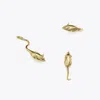 Tory Burch Mice Earring Set In Gold
