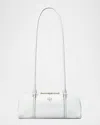 Tory Burch Mini Crinkle Leather Marshmallow Satchel In White
