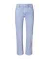 Tory Burch Cropped Kick Flared Jeans In Blue