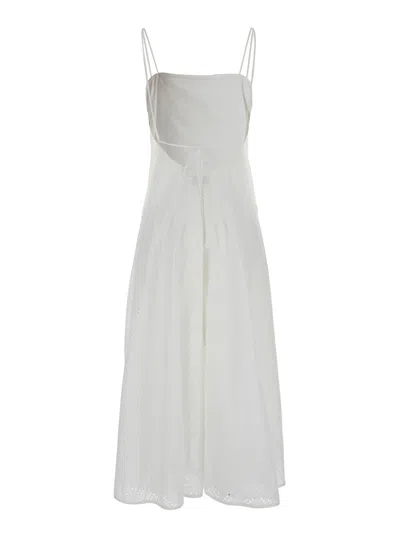TORY BURCH MIDI DRESS WITH EMBROIDERY