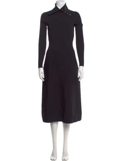 Pre-owned Tory Burch Midi Length Dress In Black