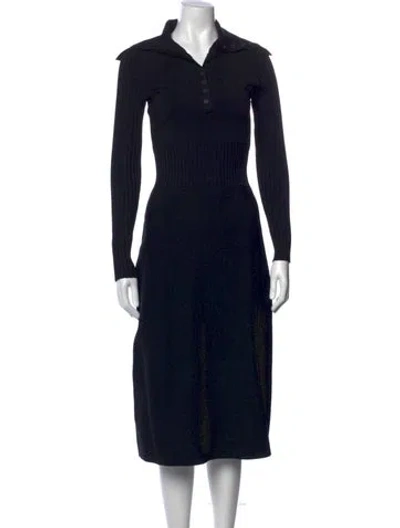 Pre-owned Tory Burch Midi Length Dress In Black