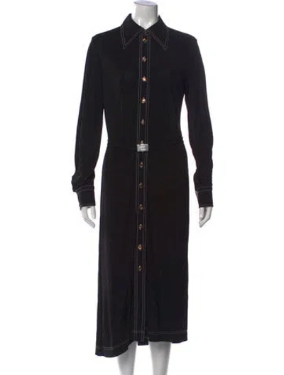 Pre-owned Tory Burch Midi Length Dress In Black